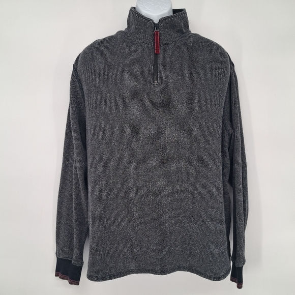 Robert Graham Quarter Zip Pop Over Sweater Size Large - Picture 1 of 8